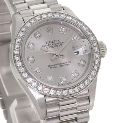 ROLEX DATEJUST 10P Diamond Watches 79136G Platinum/PT Ladies