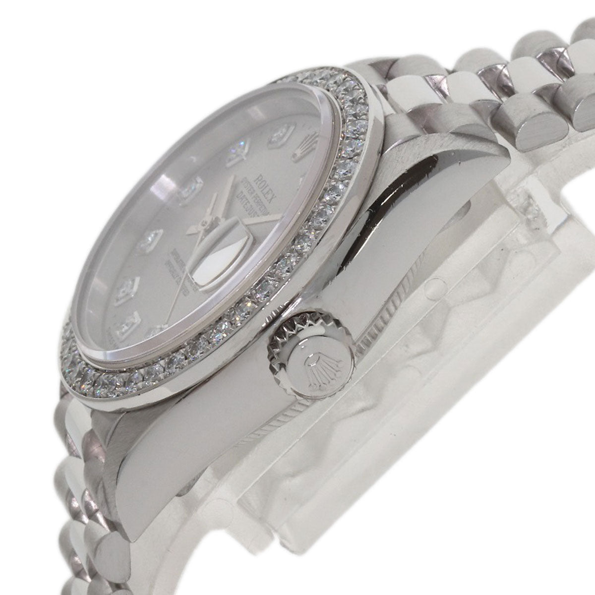 ROLEX DATEJUST 10P Diamond Watches 79136G Platinum/PT Ladies