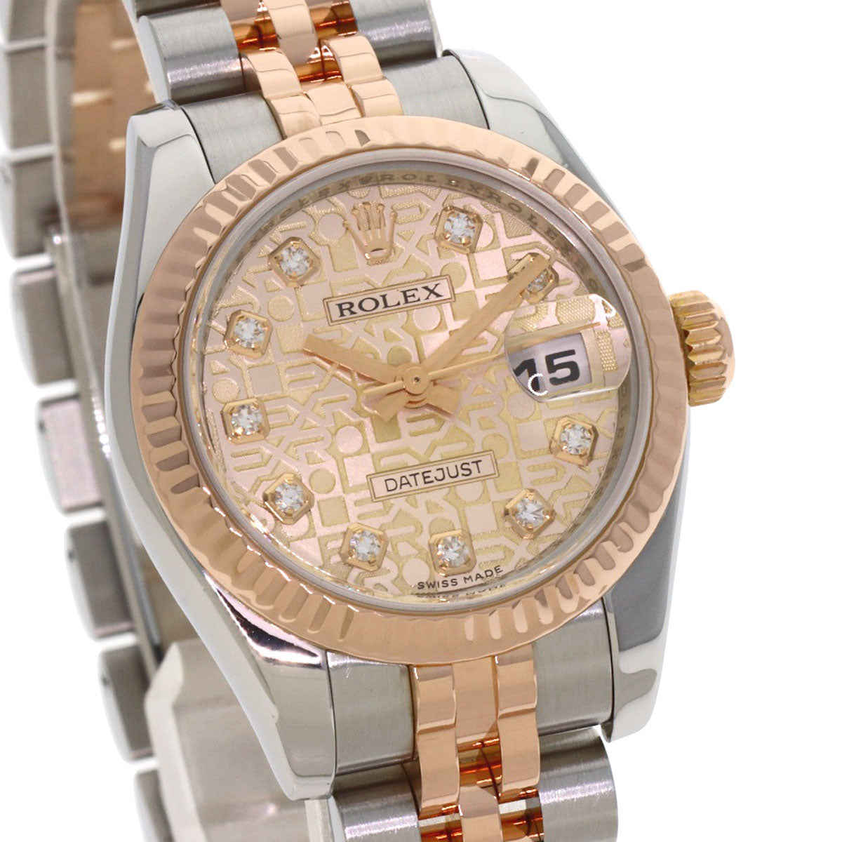 ROLEX DATEJUST 10P Diamond Watches 179171G Stainless Steel/SSxK18PG Ladies
