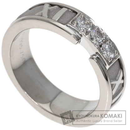 TIFFANY&Co. Atlas 3P Diamond Ring K18 White Gold Ladies [Used]