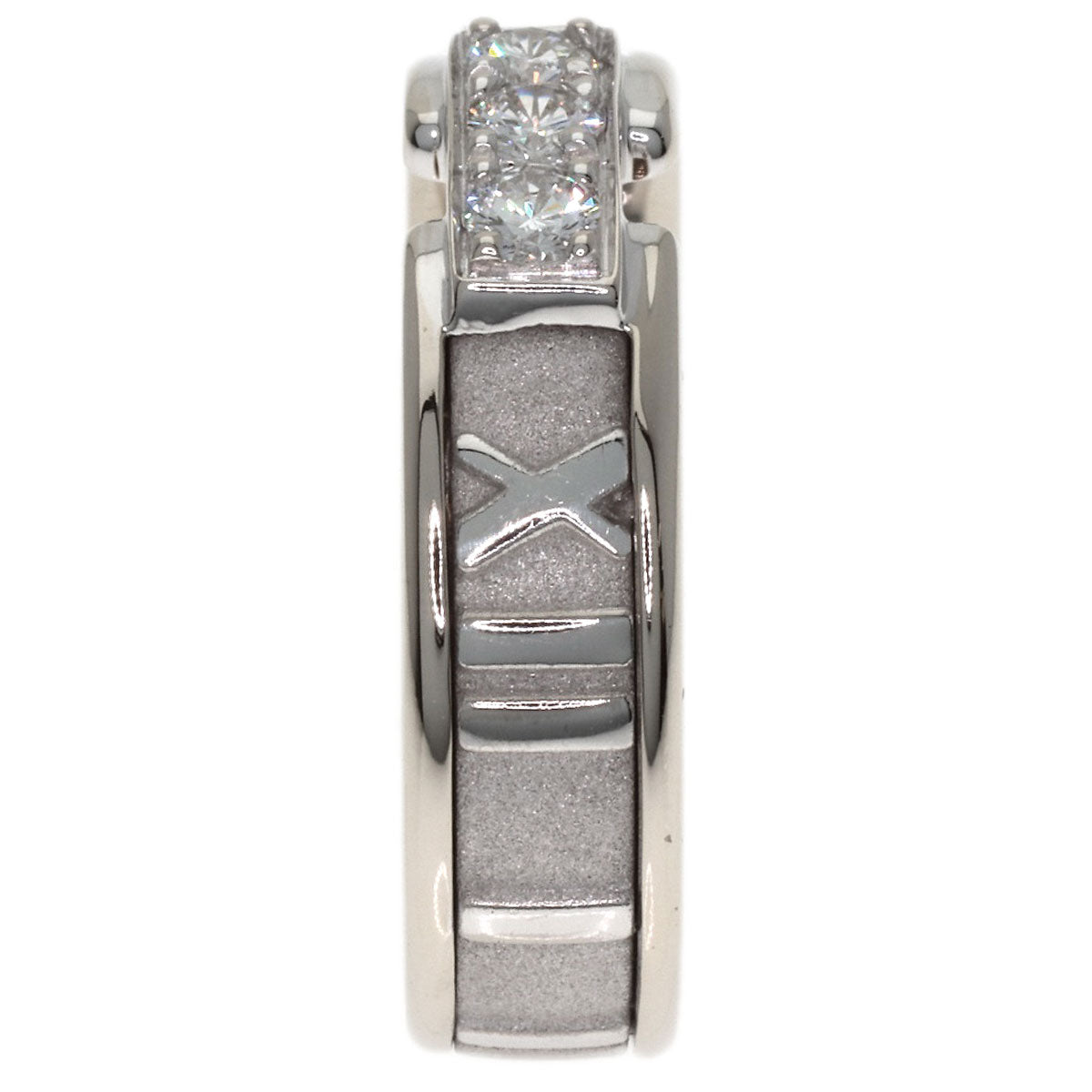 TIFFANY&Co. Atlas 3P Diamond Ring K18 White Gold Ladies [Used]