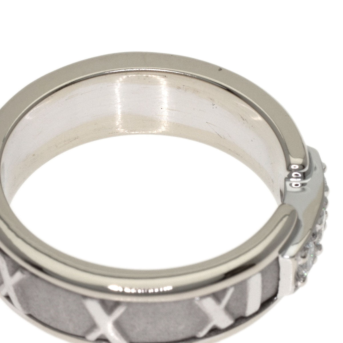 TIFFANY&Co. Atlas 3P Diamond Ring K18 White Gold Ladies [Used]