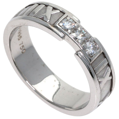 TIFFANY&Co. Atlas 3P Diamond Ring K18 White Gold Ladies [Used]