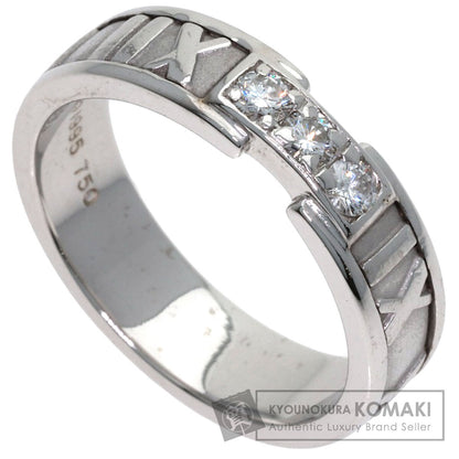 TIFFANY&Co. Atlas 3P Diamond Ring K18 White Gold Ladies [Used]
