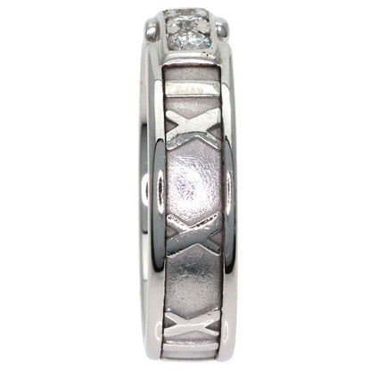TIFFANY&Co. Atlas 3P Diamond Ring K18 White Gold Ladies [Used]