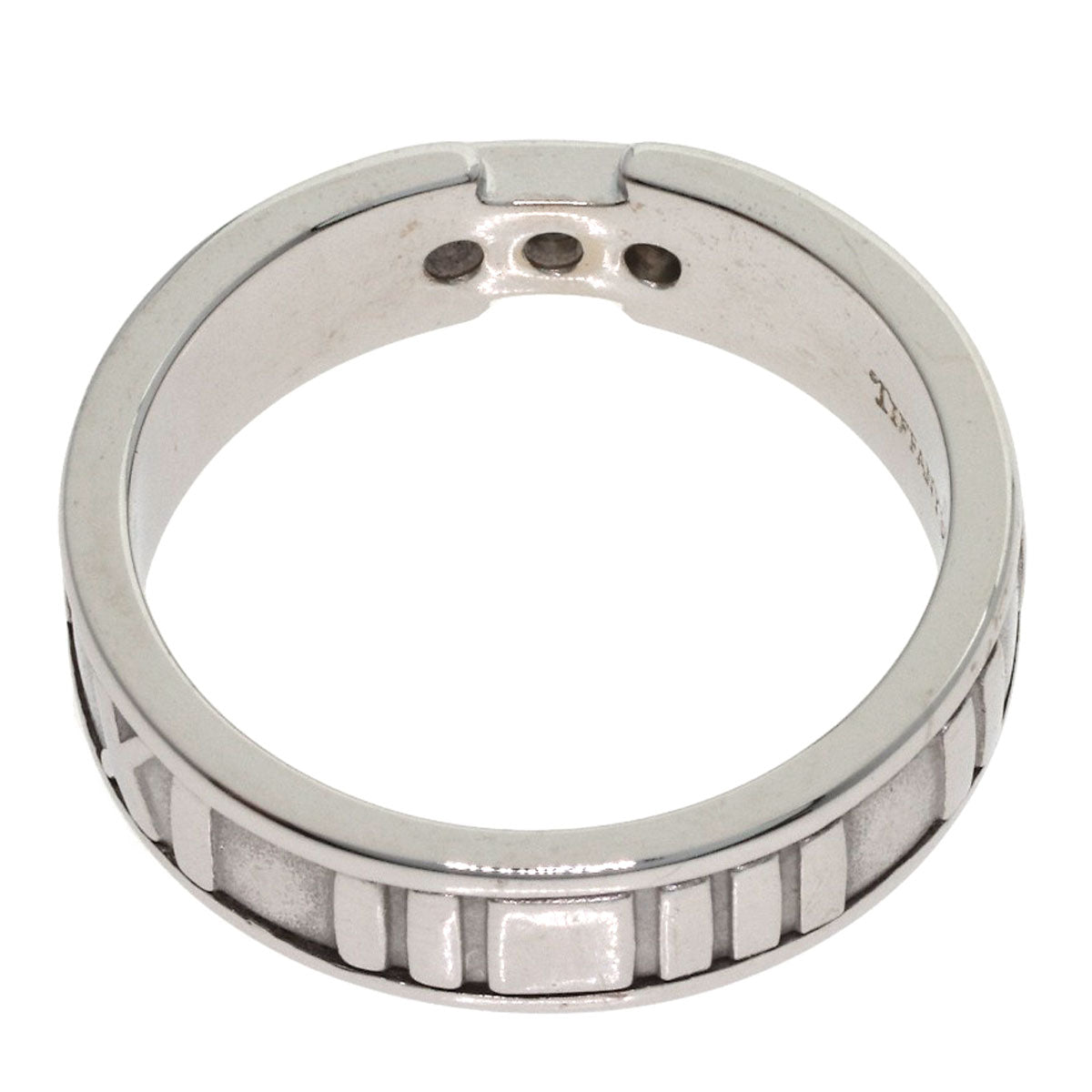 TIFFANY&Co. Atlas 3P Diamond Ring K18 White Gold Ladies [Used]