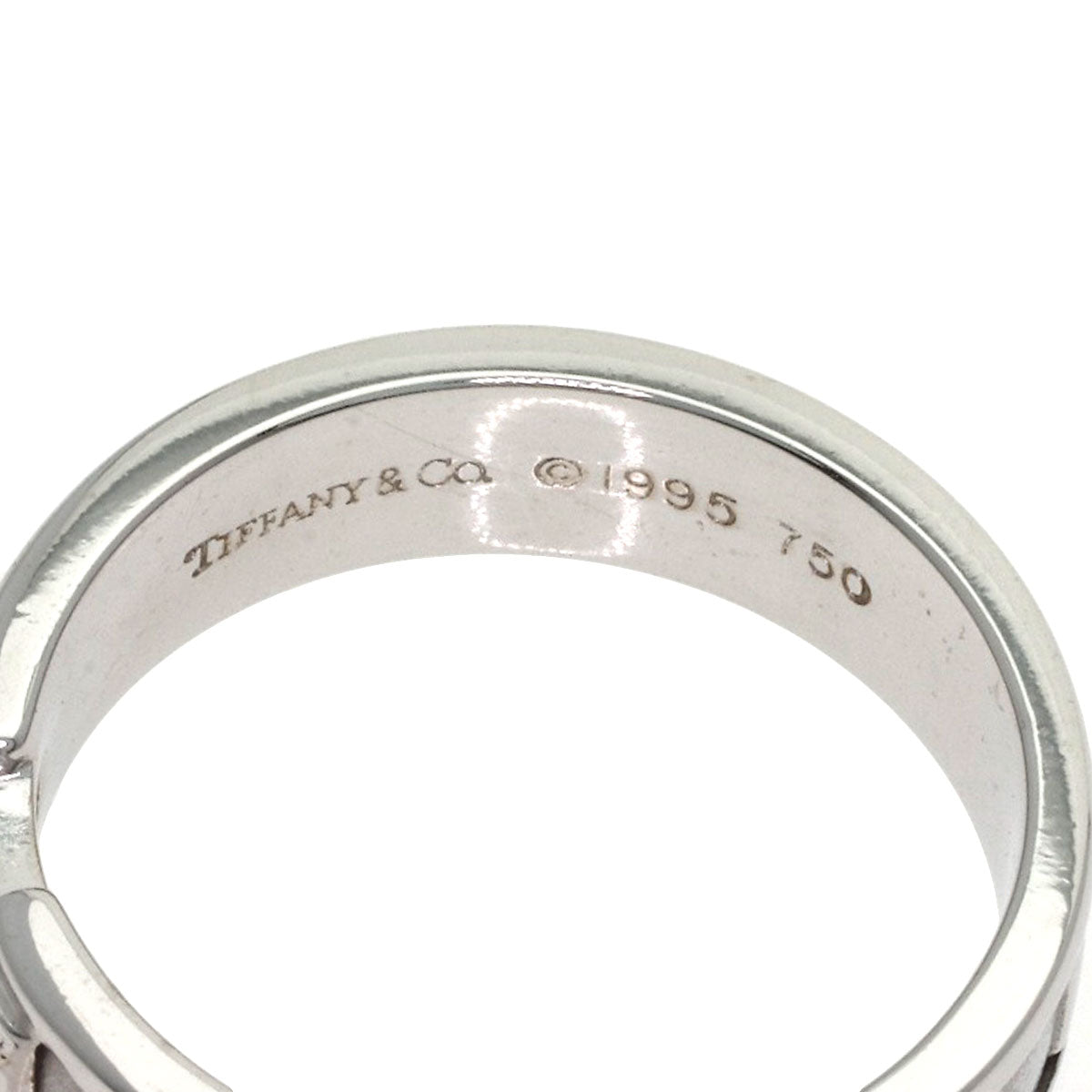 TIFFANY&Co. Atlas 3P Diamond Ring K18 White Gold Ladies [Used]