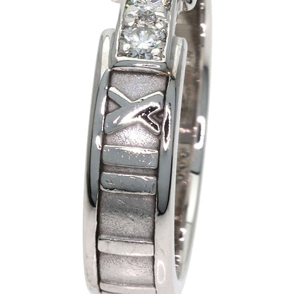 TIFFANY&Co. Atlas 3P Diamond Ring K18 White Gold Ladies [Used]