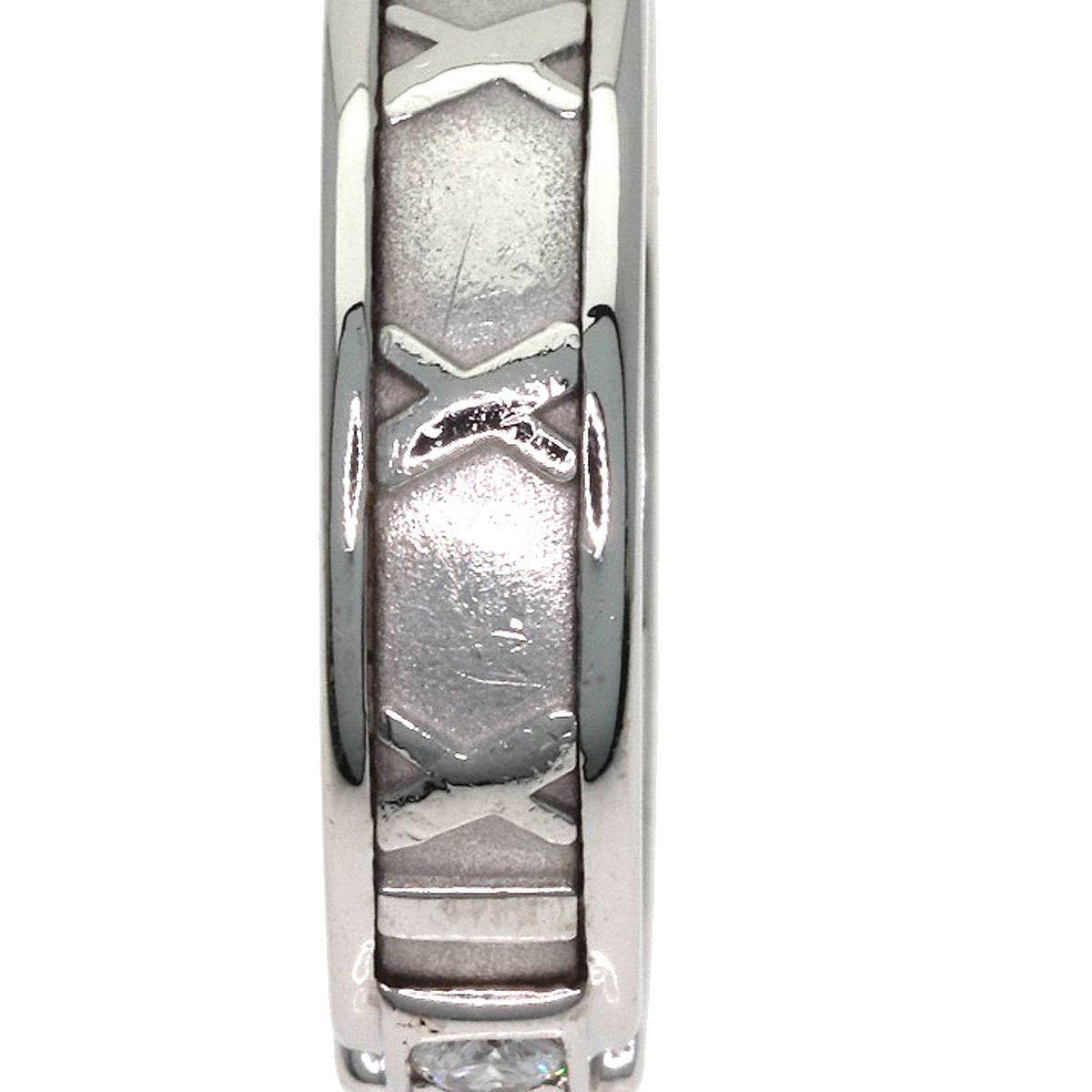 TIFFANY&Co. Atlas 3P Diamond Ring K18 White Gold Ladies [Used]