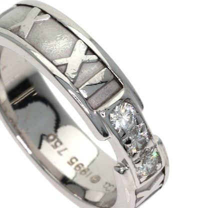 TIFFANY&Co. Atlas 3P Diamond Ring K18 White Gold Ladies [Used]