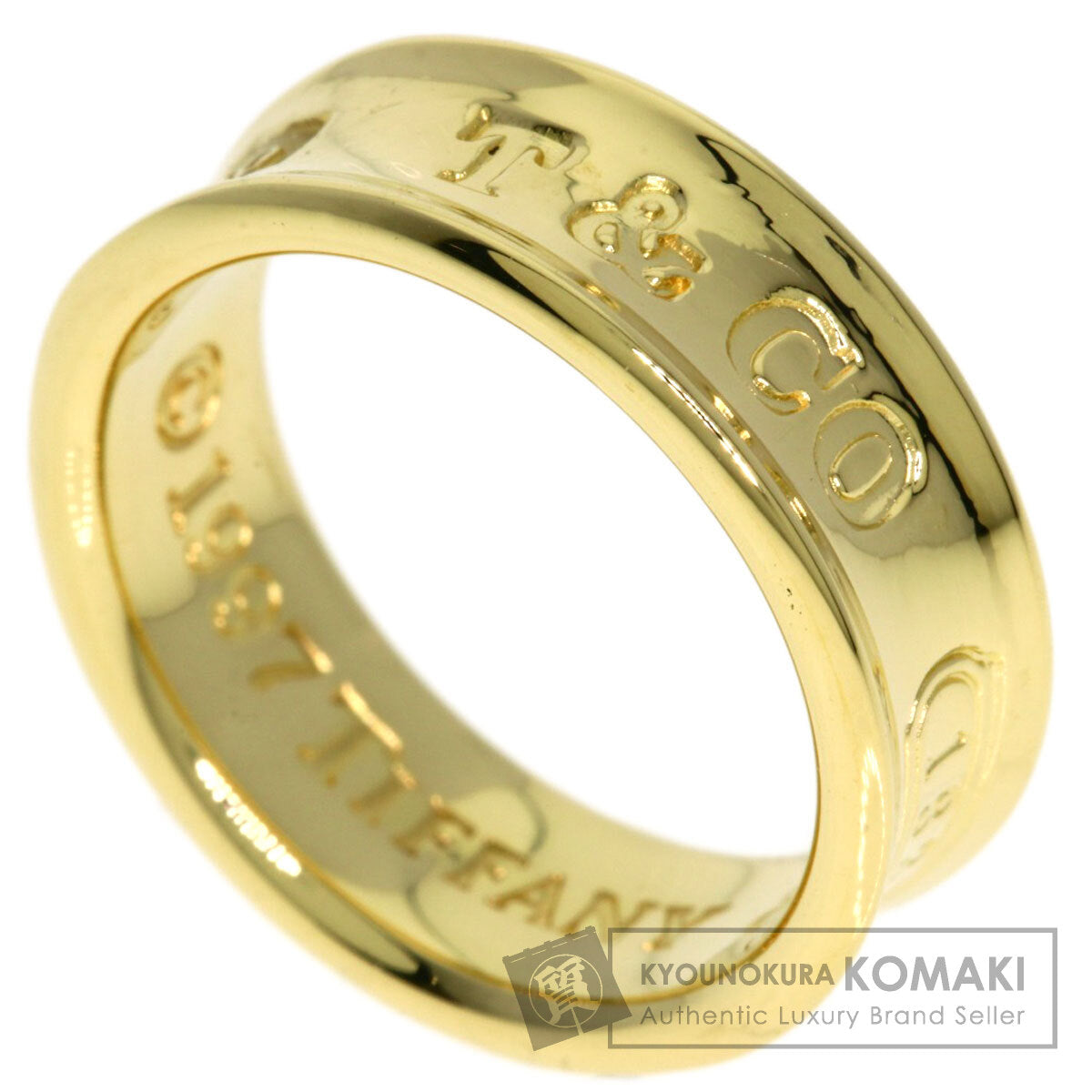TIFFANY&Co. 1837 Narrow Ring K18 Yellow Gold Ladies [Used]