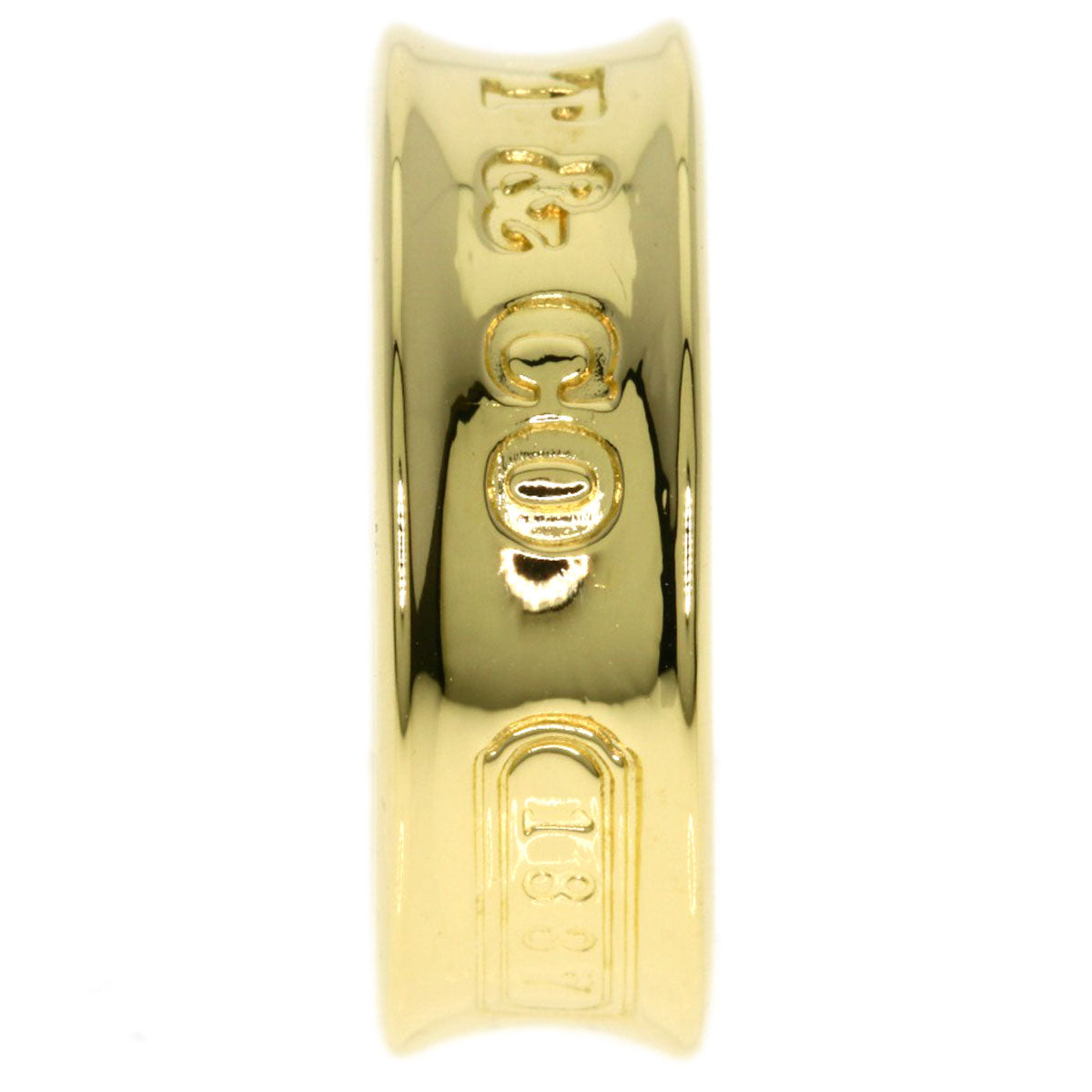 TIFFANY&Co. 1837 Narrow Ring K18 Yellow Gold Ladies [Used]