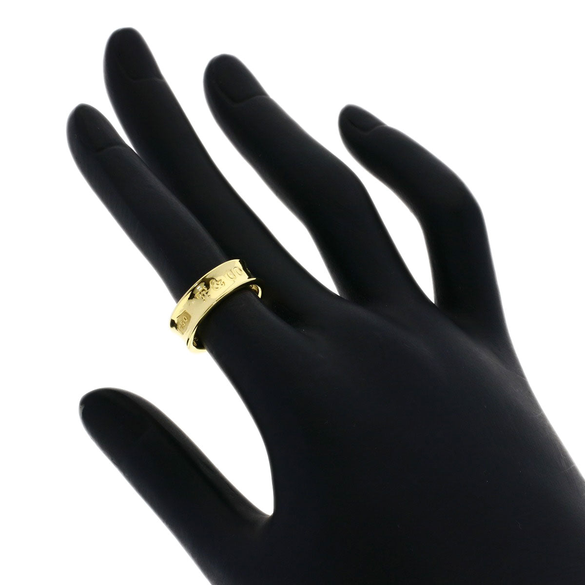 TIFFANY&Co. 1837 Narrow Ring K18 Yellow Gold Ladies [Used]