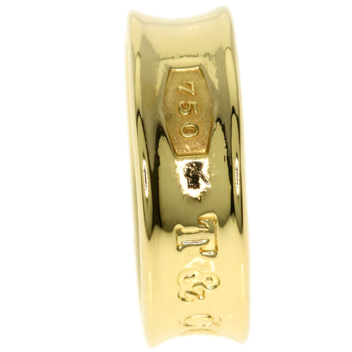 TIFFANY&Co. 1837 Narrow Ring K18 Yellow Gold Ladies [Used]
