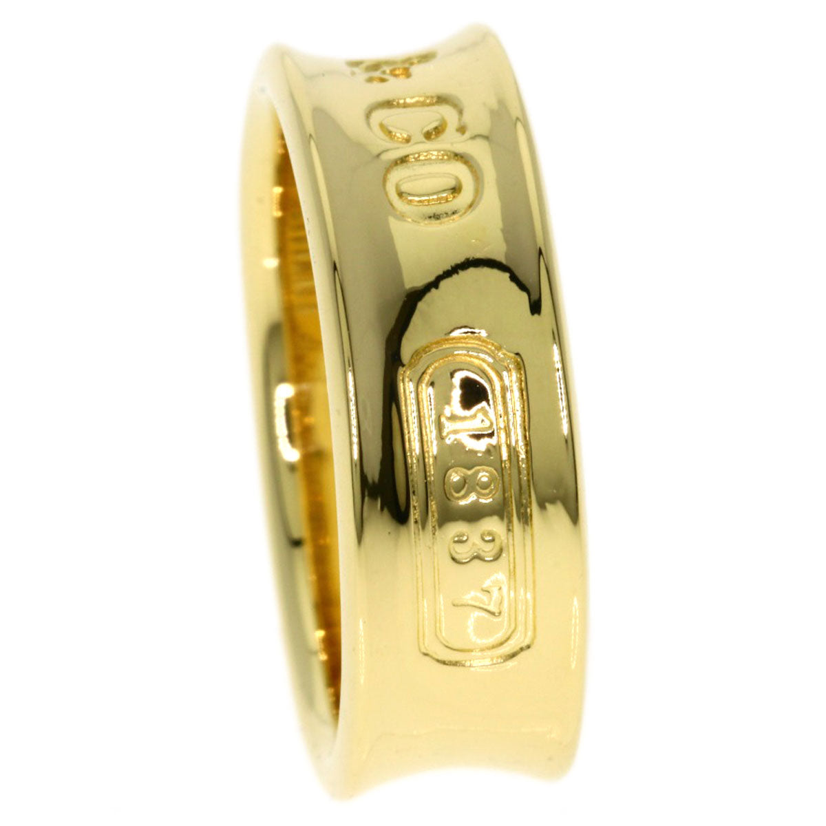 TIFFANY&Co. 1837 Narrow Ring K18 Yellow Gold Ladies [Used]