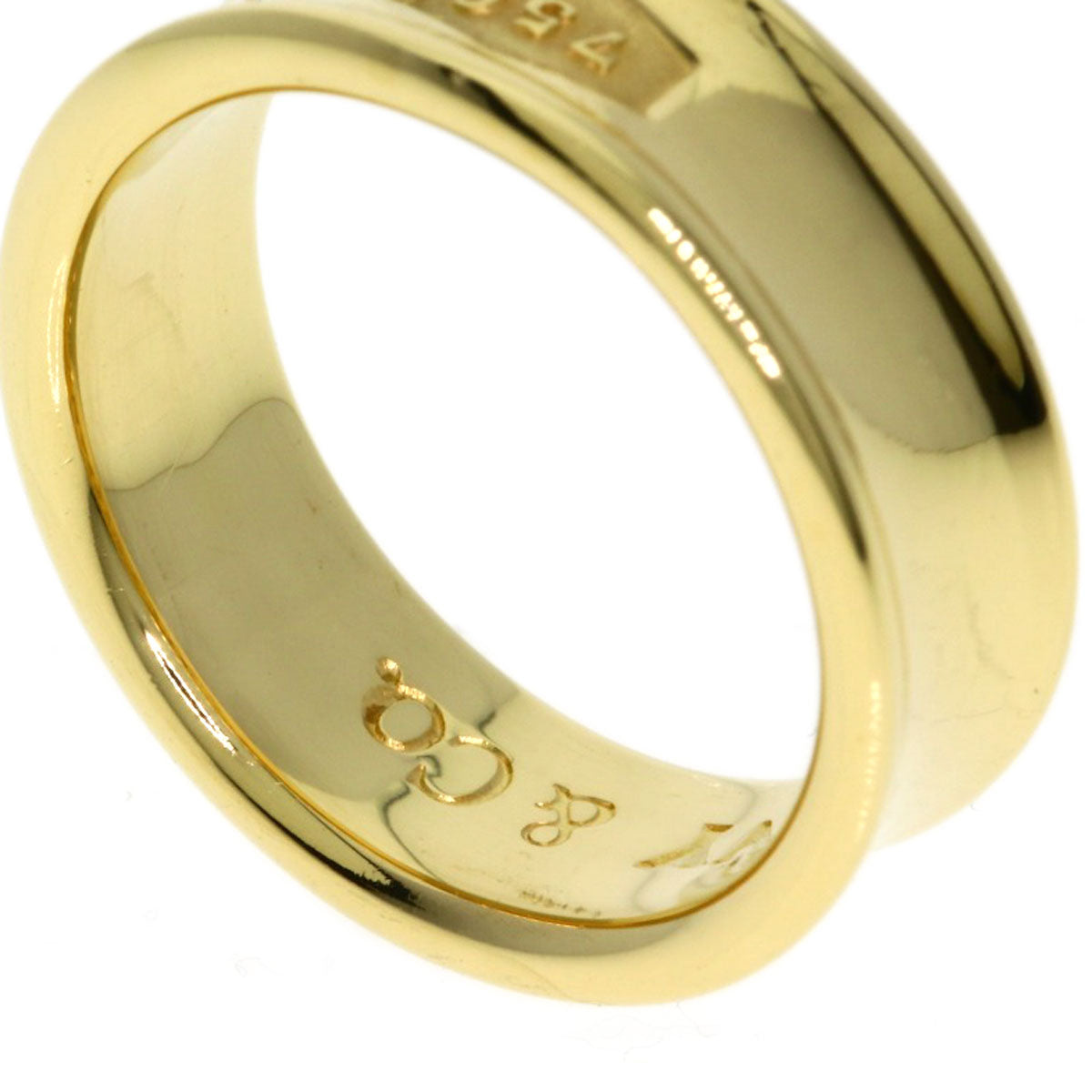 TIFFANY&Co. 1837 Narrow Ring K18 Yellow Gold Ladies [Used]