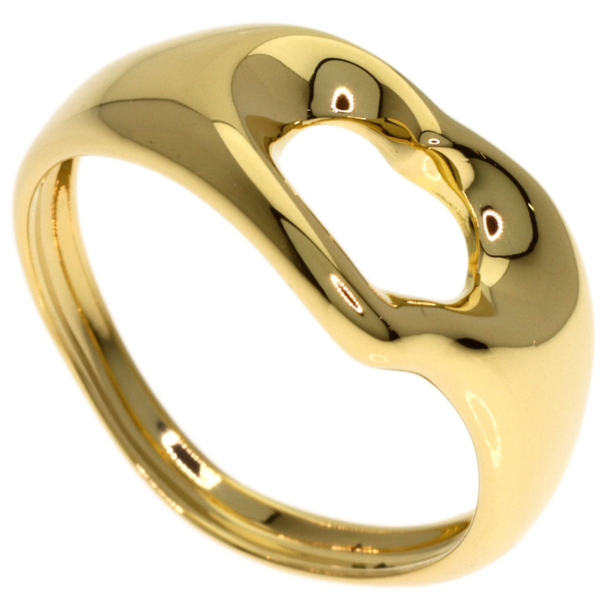 TIFFANY&Co. Open heart Ring K18 Yellow Gold Ladies [Used]