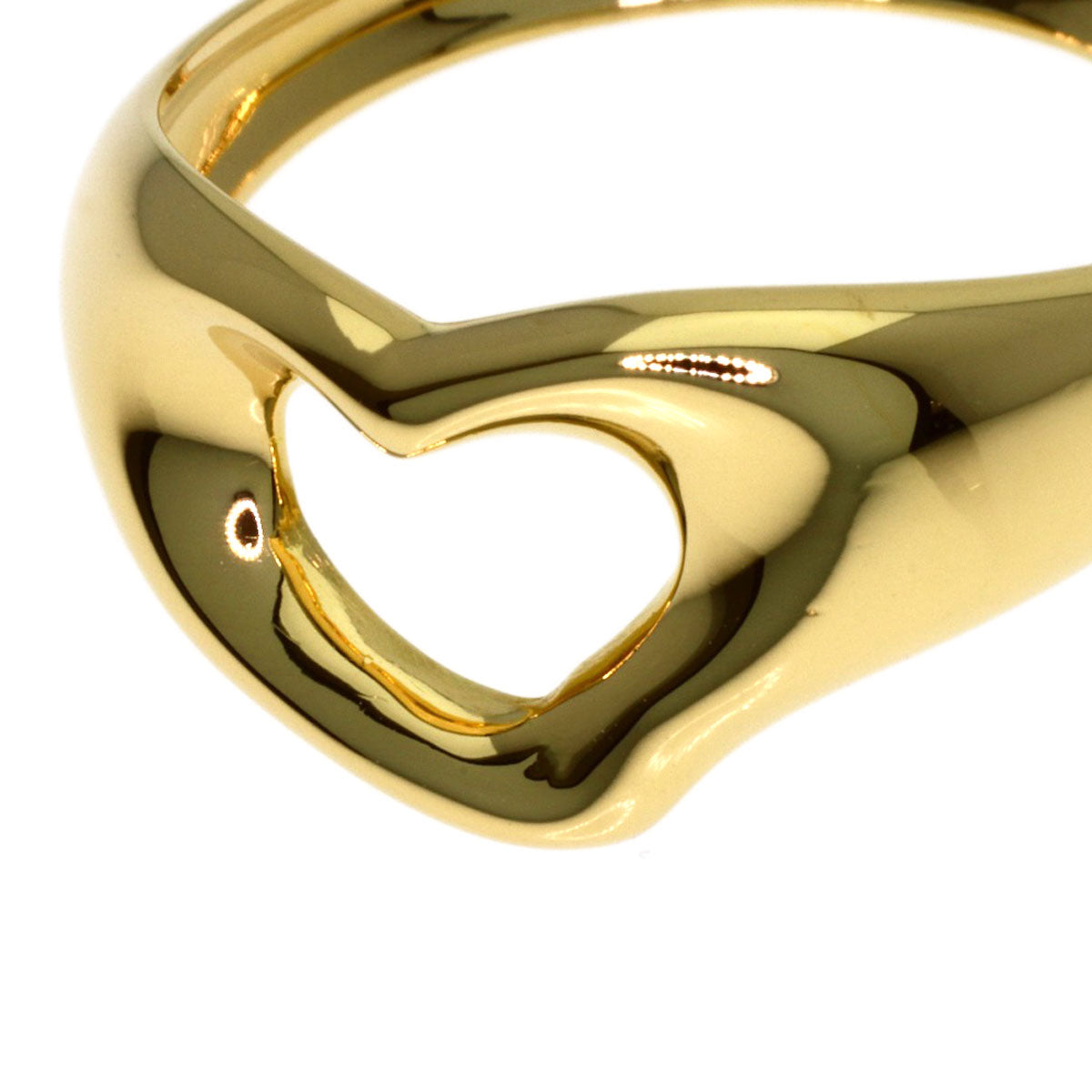 TIFFANY&Co. Open heart Ring K18 Yellow Gold Ladies [Used]