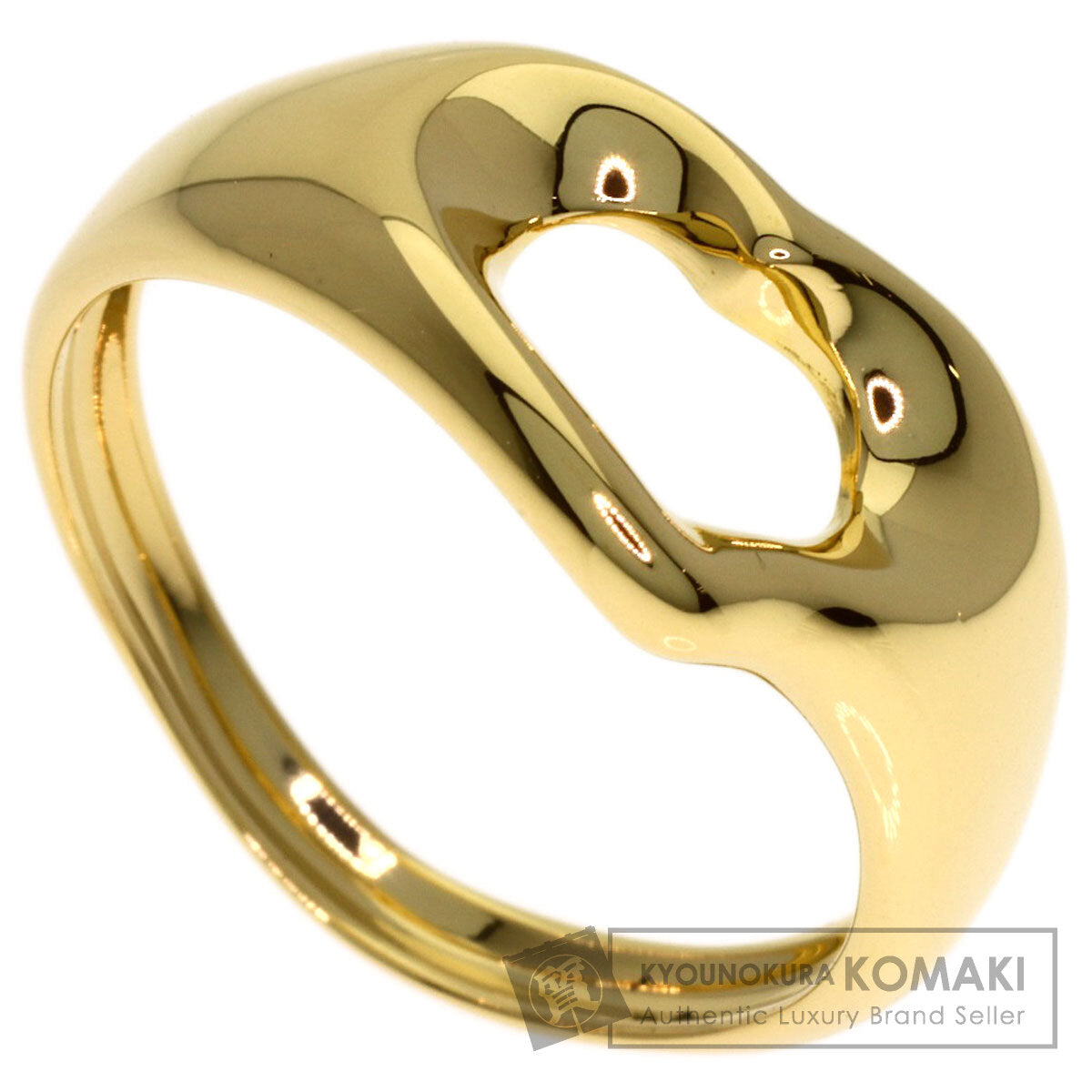 TIFFANY&Co. Open heart Ring K18 Yellow Gold Ladies [Used]
