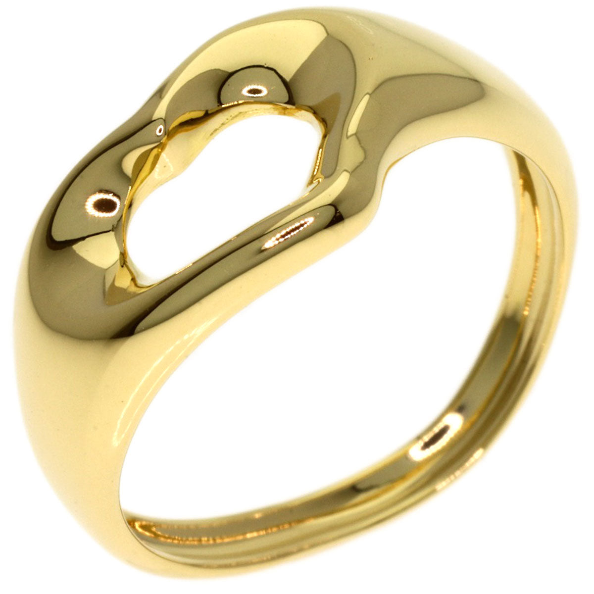 TIFFANY&Co. Open heart Ring K18 Yellow Gold Ladies [Used]