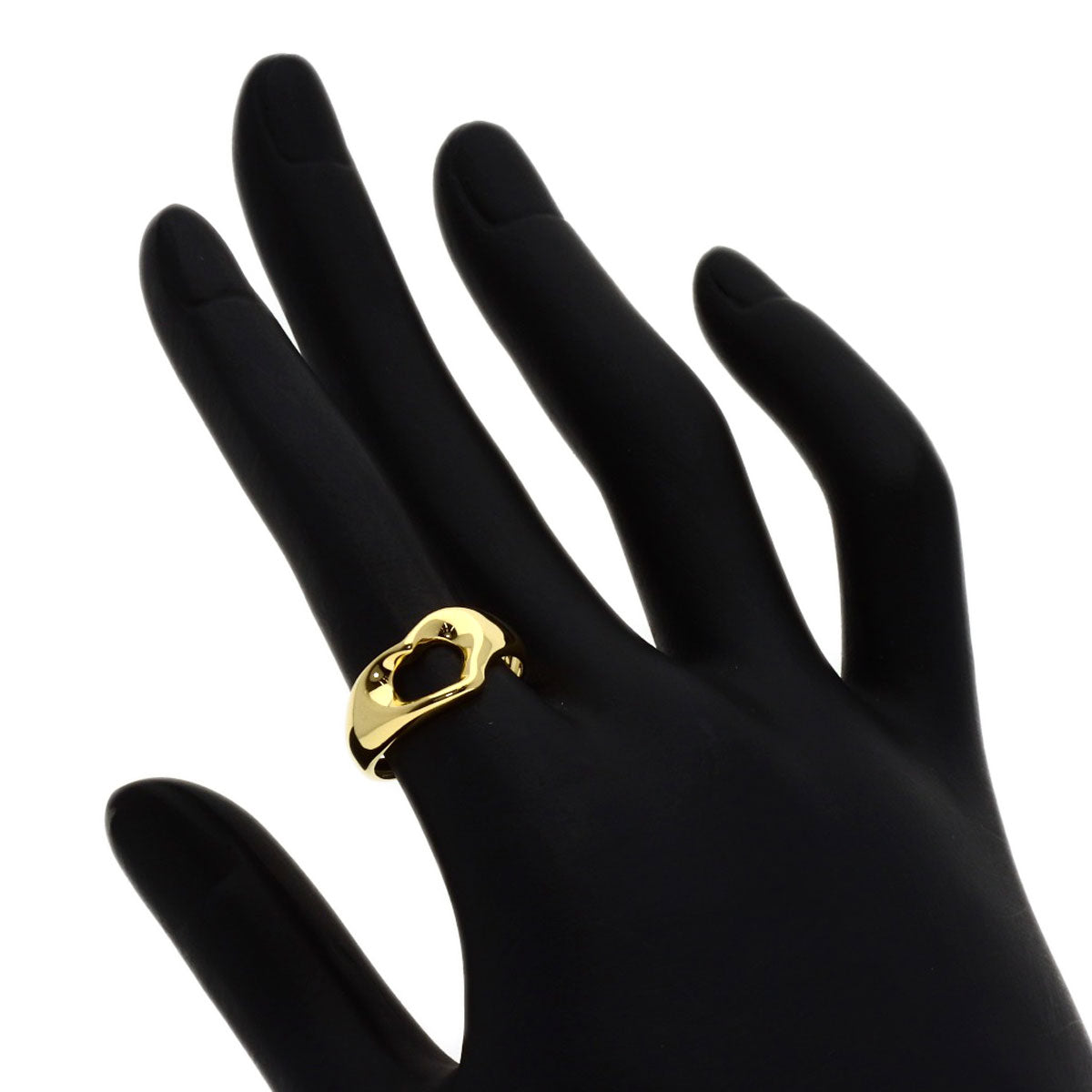 TIFFANY&Co. Open heart Ring K18 Yellow Gold Ladies [Used]