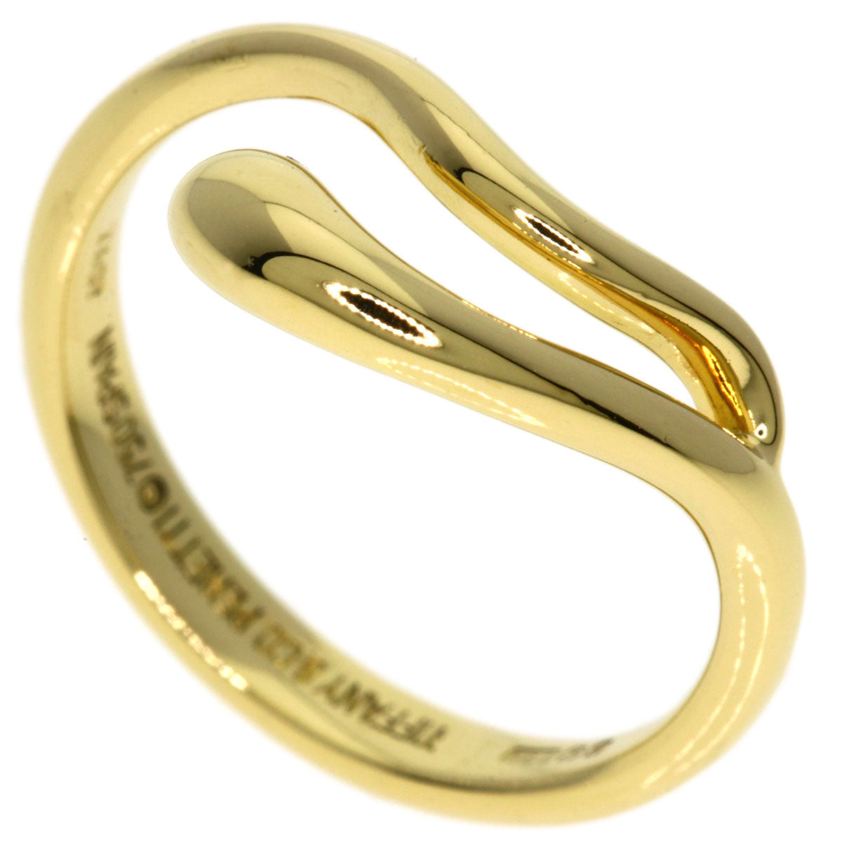 TIFFANY&Co. Freeform teardrop Ring K18 Yellow Gold Ladies [Used]