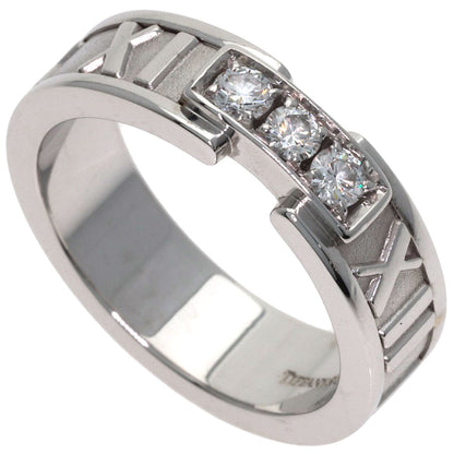 TIFFANY&Co. Atlas 3P Diamond Ring K18 White Gold Ladies [Used]