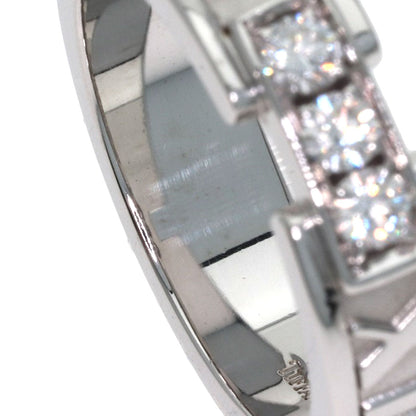 TIFFANY&Co. Atlas 3P Diamond Ring K18 White Gold Ladies [Used]
