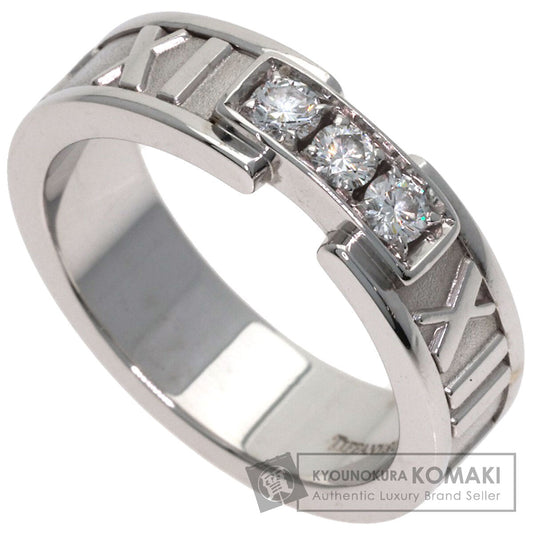 TIFFANY&Co. Atlas 3P Diamond Ring K18 White Gold Ladies [Used]