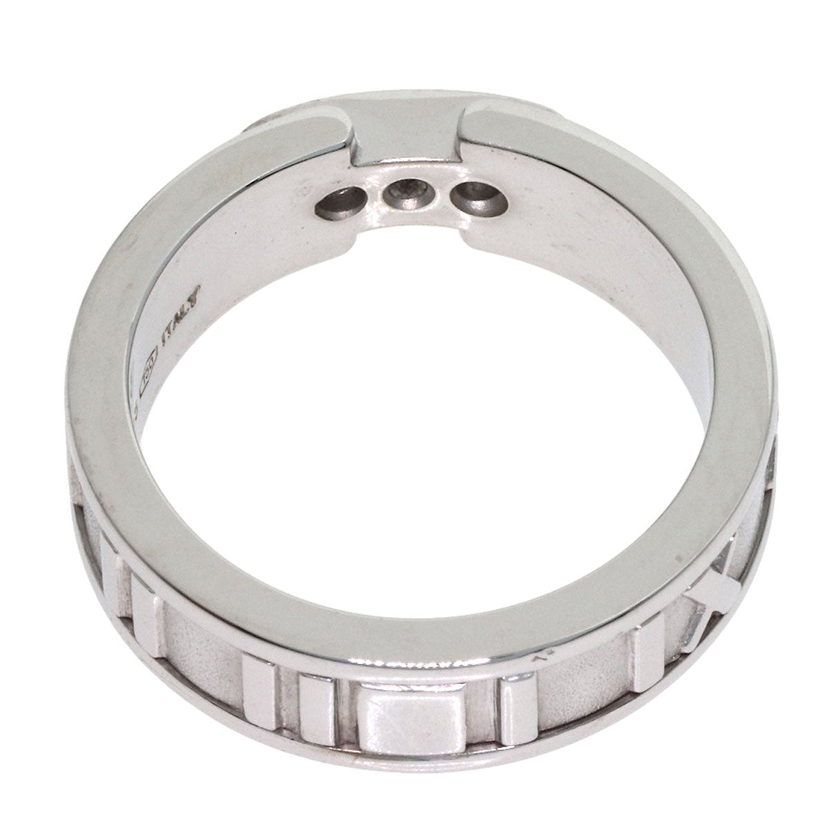 TIFFANY&Co. Atlas 3P Diamond Ring K18 White Gold Ladies [Used]