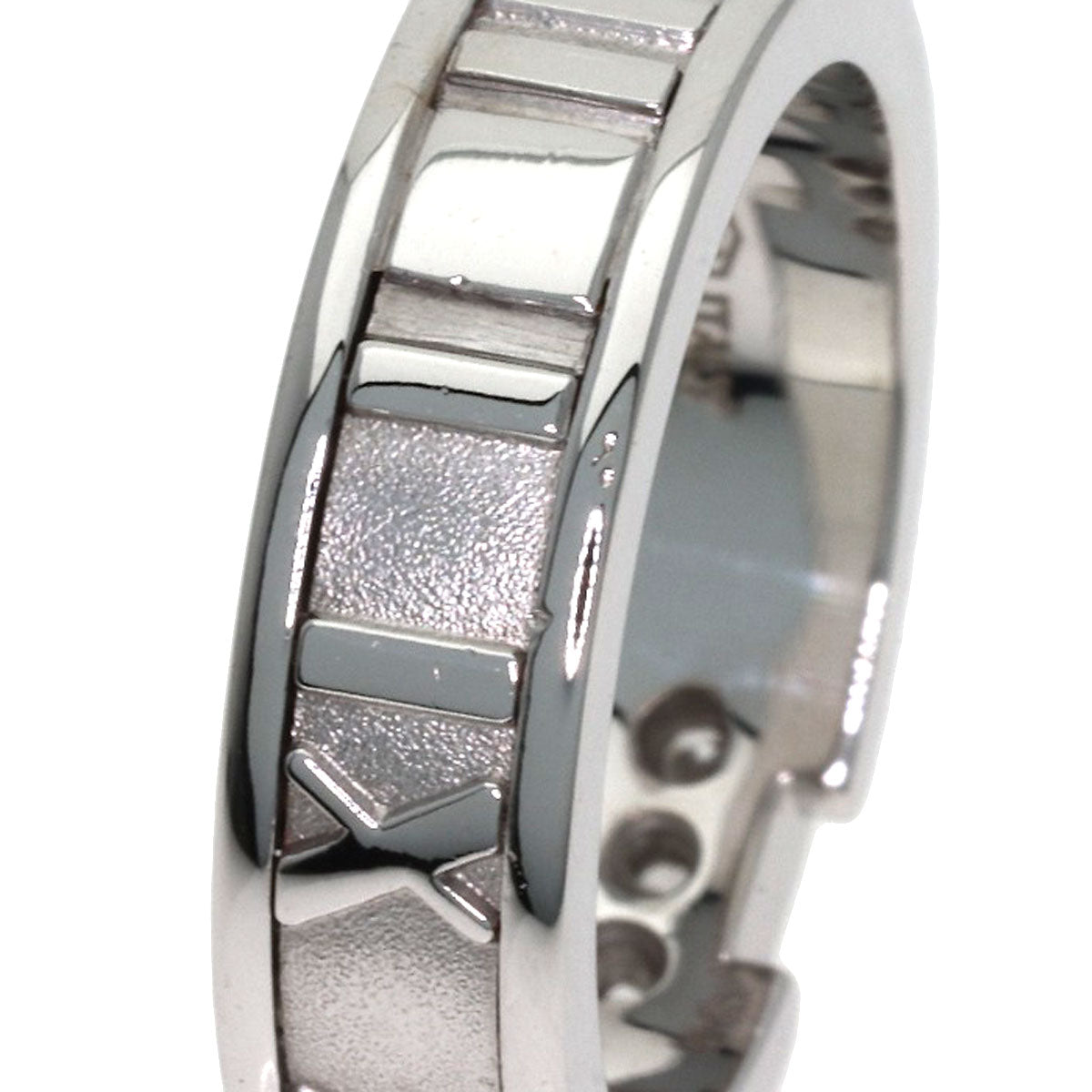 TIFFANY&Co. Atlas 3P Diamond Ring K18 White Gold Ladies [Used]