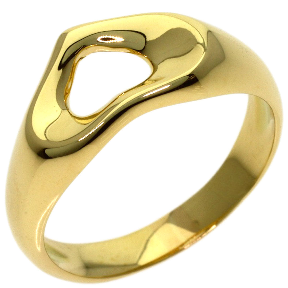 TIFFANY&Co. Open heart Ring K18 Yellow Gold Ladies [Used]