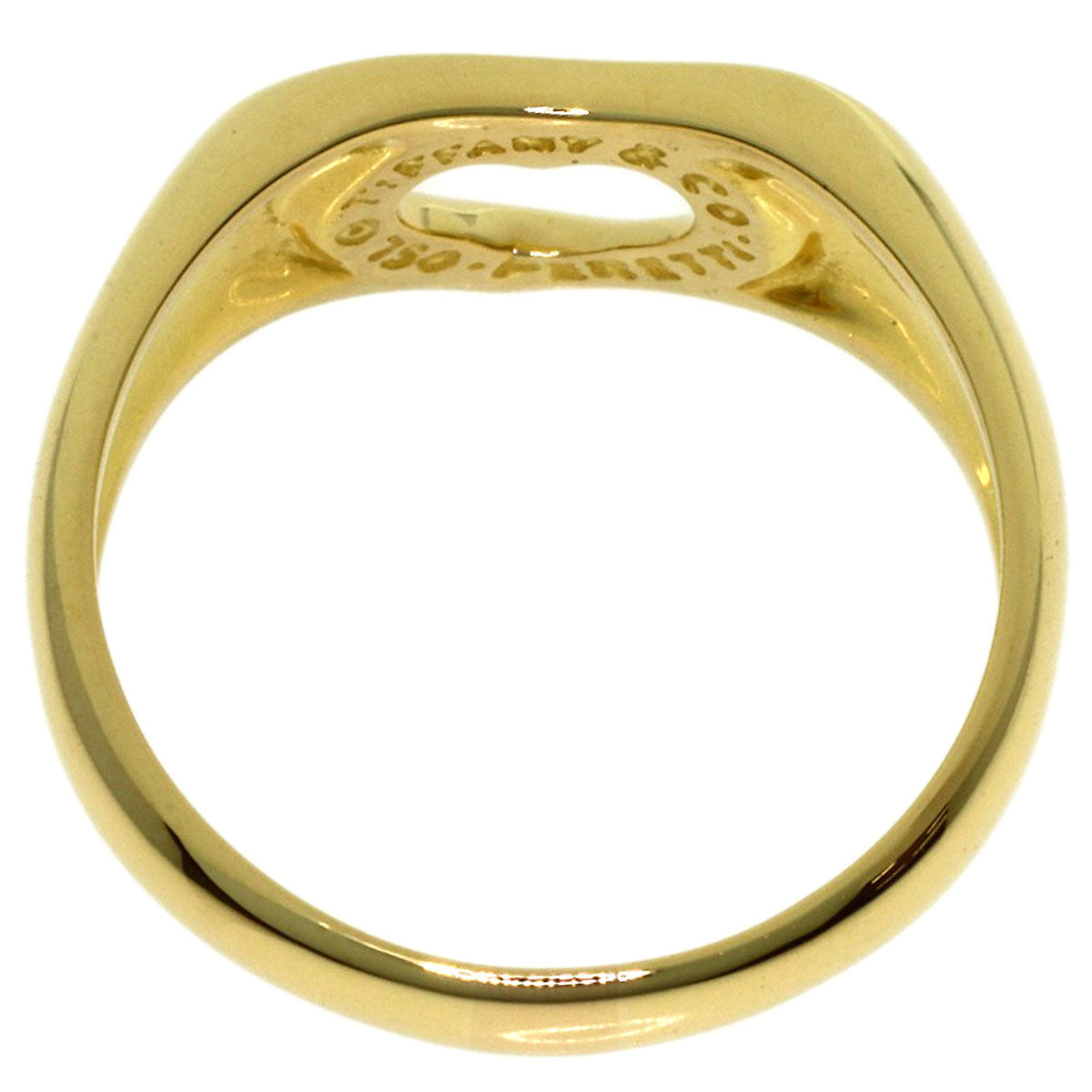 TIFFANY&Co. Open heart Ring K18 Yellow Gold Ladies [Used]