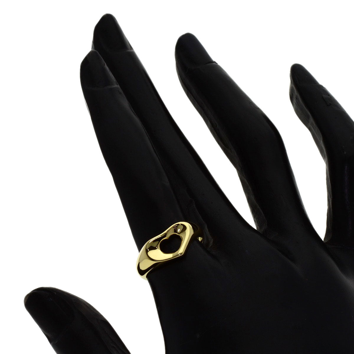 TIFFANY&Co. Open heart Ring K18 Yellow Gold Ladies [Used]