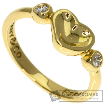 TIFFANY&Co. Closed Heart 2P Diamond Ring K18 Yellow Gold Ladies [Used]