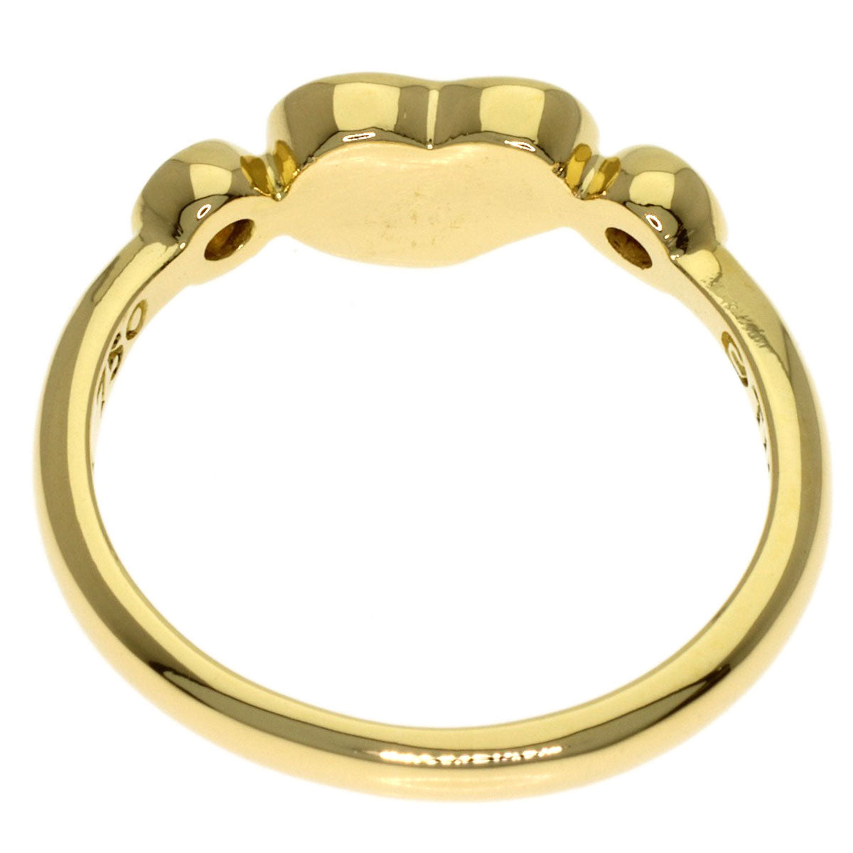 TIFFANY&Co. Closed Heart 2P Diamond Ring K18 Yellow Gold Ladies [Used]