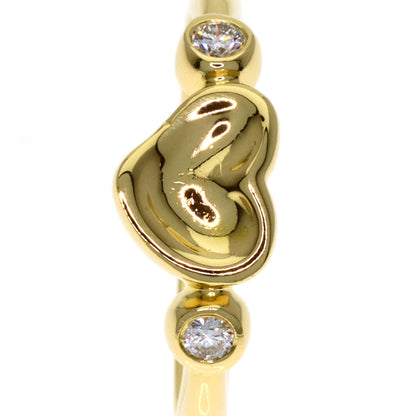 TIFFANY&Co. Closed Heart 2P Diamond Ring K18 Yellow Gold Ladies [Used]