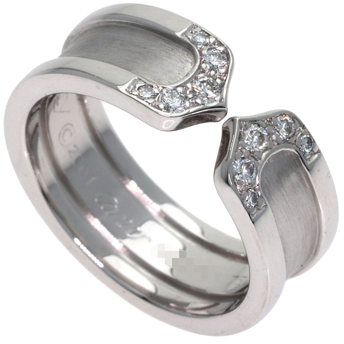 CARTIER C2 Diamond #48 Ring K18 White Gold Ladies [Used]