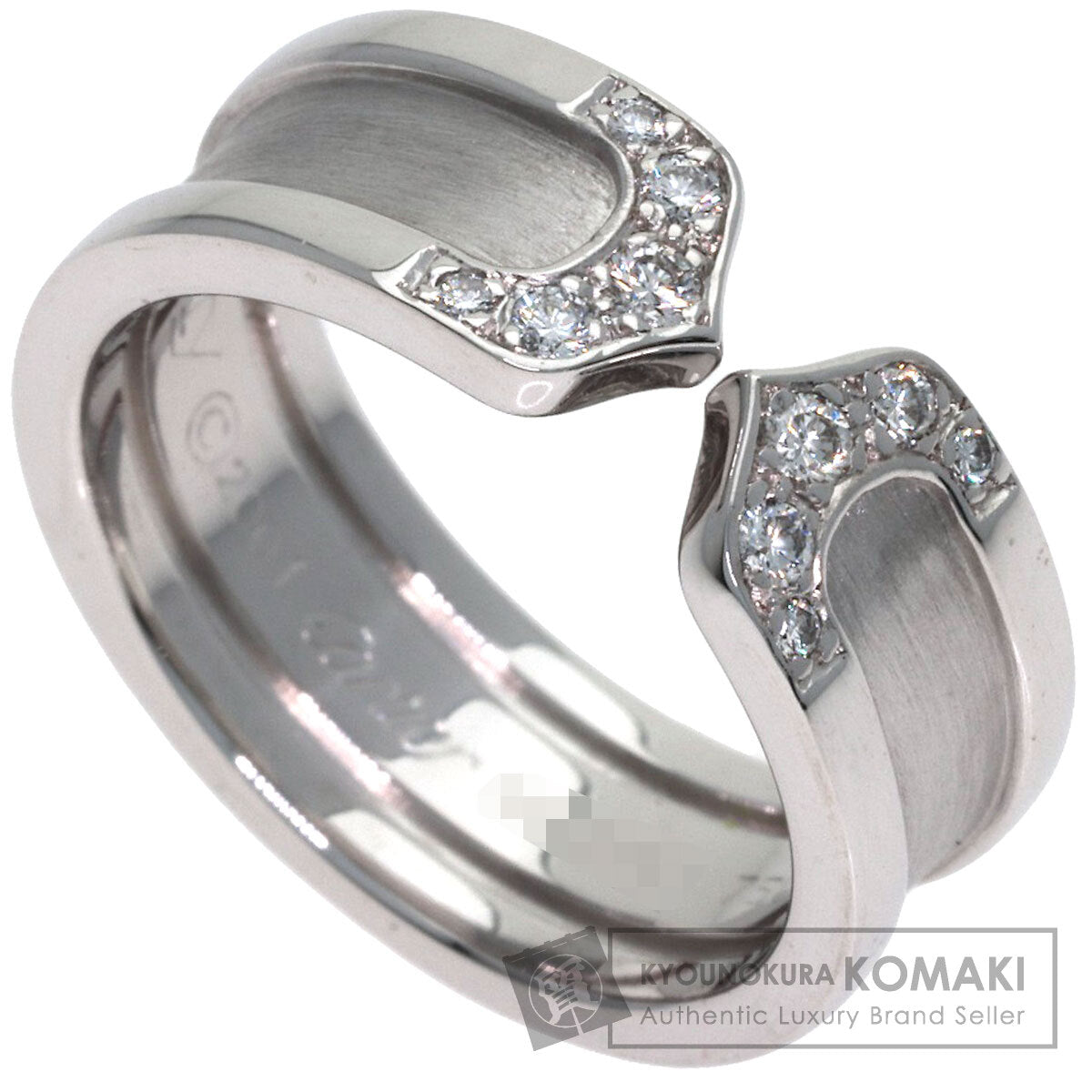 CARTIER C2 Diamond #48 Ring K18 White Gold Ladies [Used]