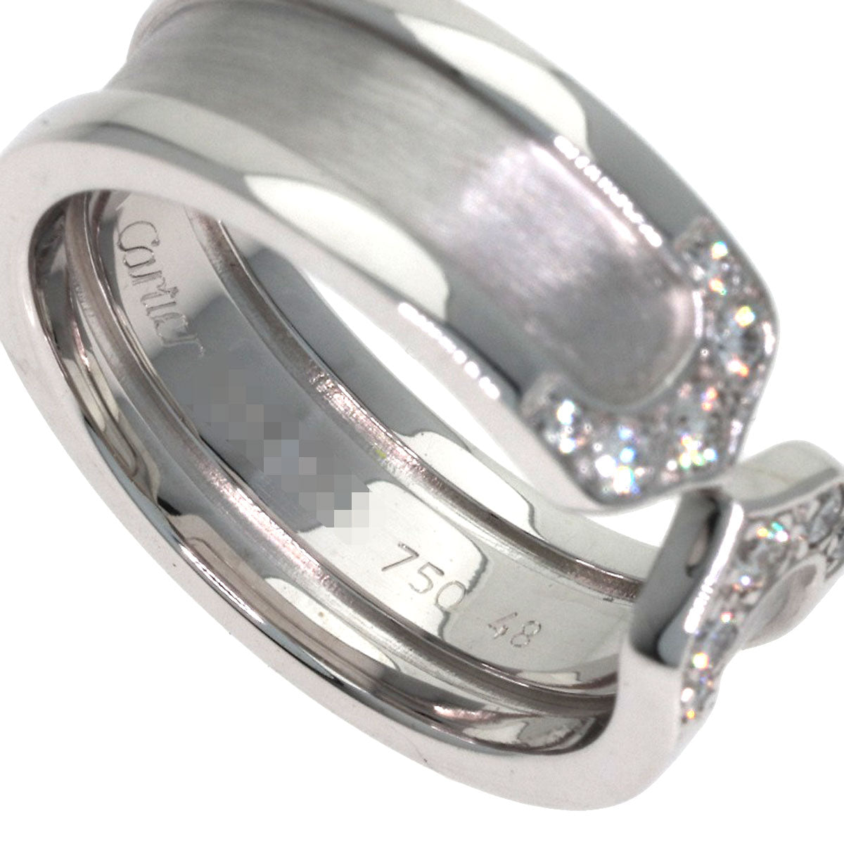 CARTIER C2 Diamond #48 Ring K18 White Gold Ladies [Used]