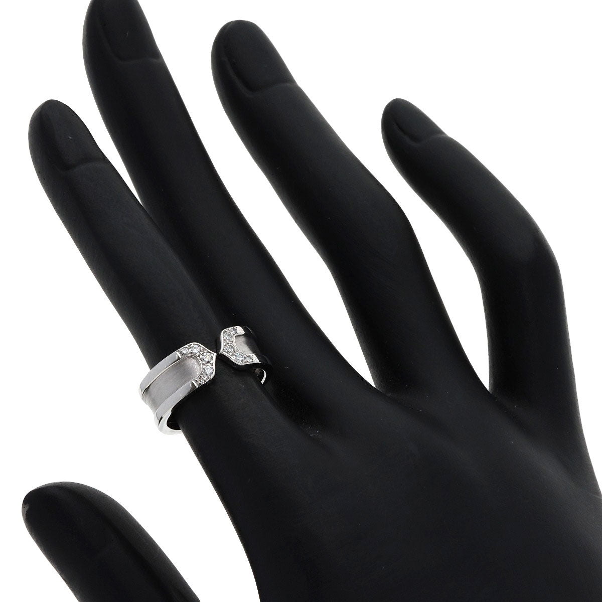 CARTIER C2 Diamond #48 Ring K18 White Gold Ladies [Used]