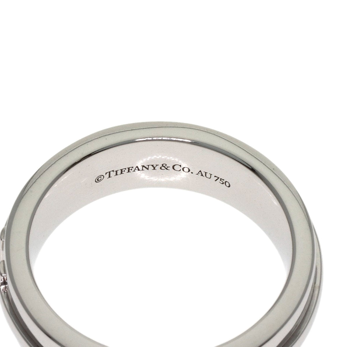 TIFFANY&Co. T narrow Ring K18 White Gold Ladies [Used]