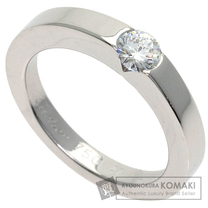 CARTIER Date with Diamond #47 Ring K18 White Gold Ladies [Used]