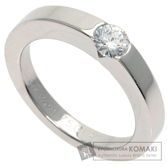 CARTIER Date with Diamond #47 Ring K18 White Gold Ladies [Used]