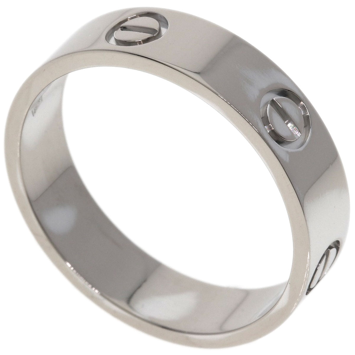 CARTIER love ring #62 Ring K18 White Gold Ladies [Used]