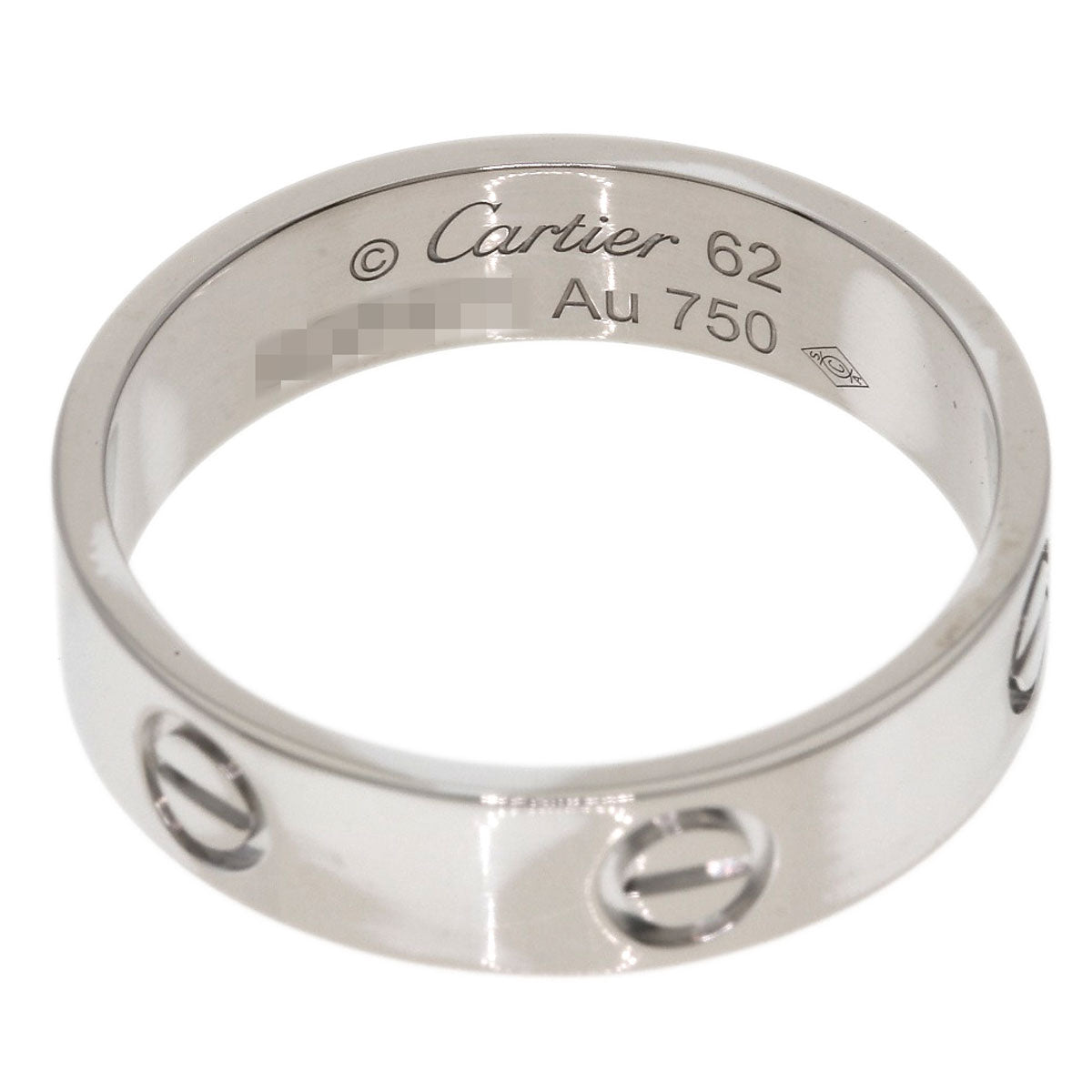 CARTIER love ring #62 Ring K18 White Gold Ladies [Used]