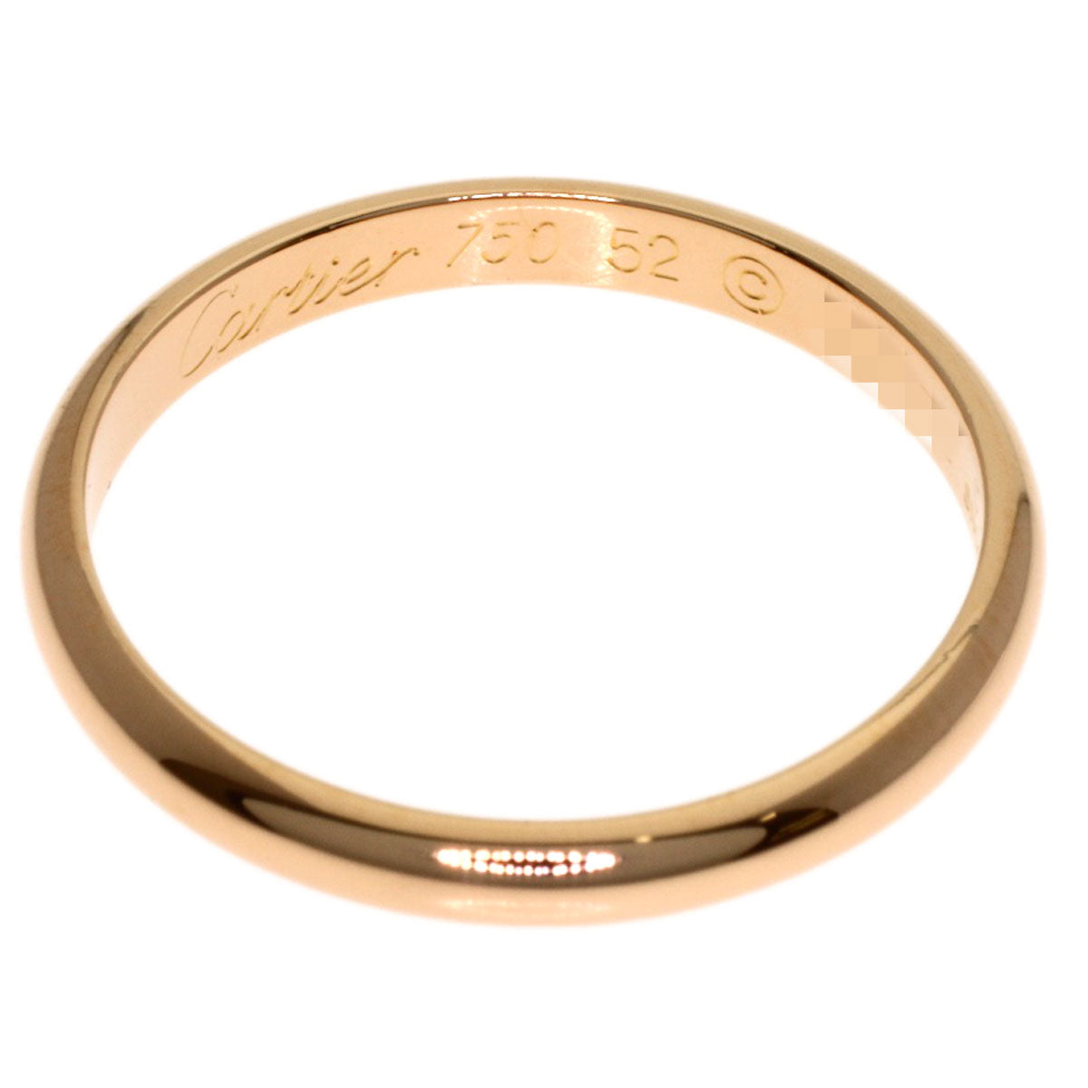 CARTIER Wedding #52 Ring K18 Pink Gold Ladies [Used]
