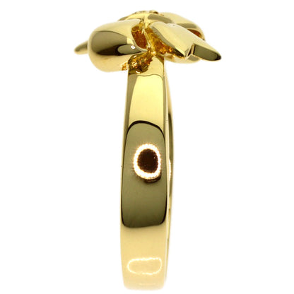 MIKIMOTO Ribbon Diamond Ring K18 Yellow Gold Ladies [Used]