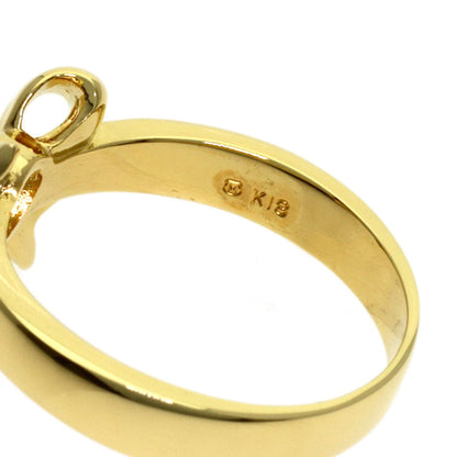 MIKIMOTO Ribbon Diamond Ring K18 Yellow Gold Ladies [Used]