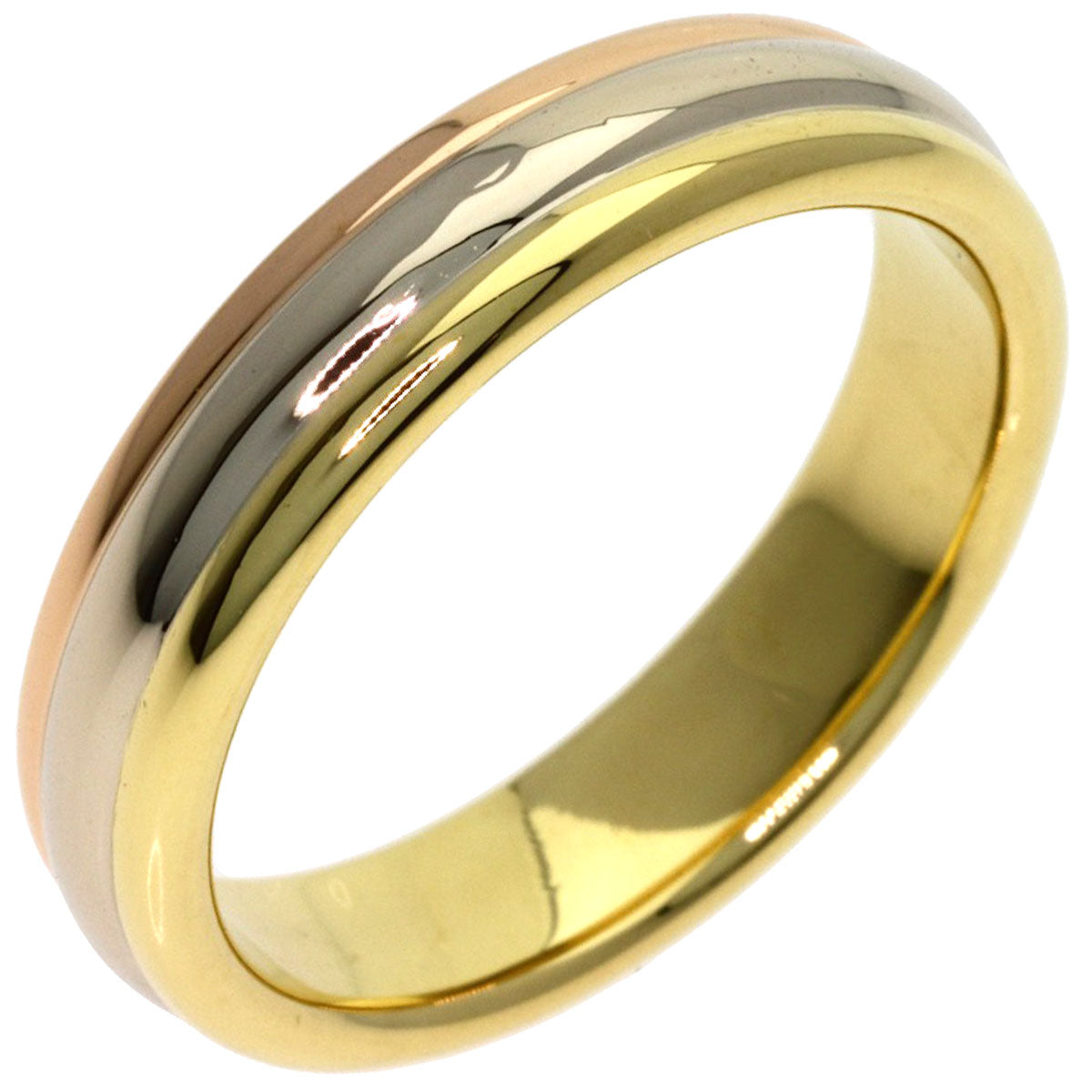 CARTIER Three Color #57 Ring K18 Yellow Gold 18K Pink GoldLadies [Used]